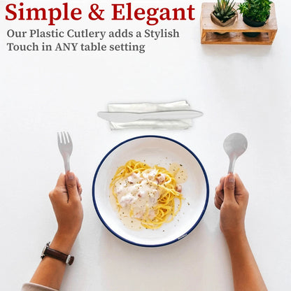 Premium Plastic Cutlery Set | Heavy-Duty Disposable Cutlery
