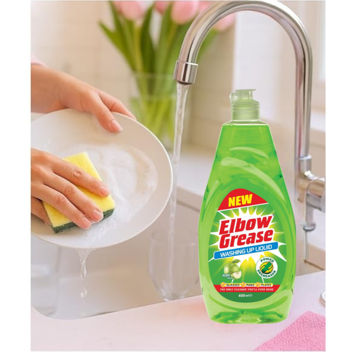 ELBOW GREASE WASHING UP 600ML LIQUIDE X12PCS - Image 4