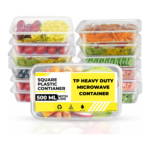 Heavy Duty 500ml Microwave Container with Lids