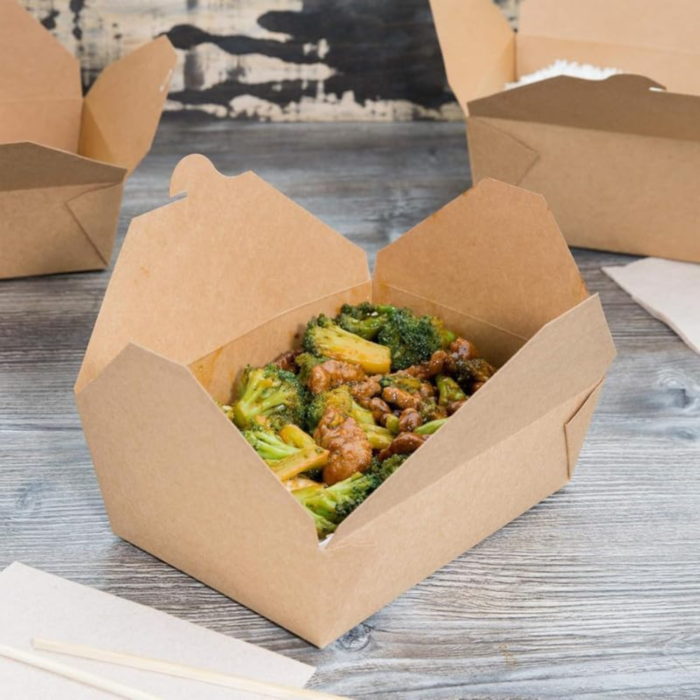 Takeaway No.4 Paper Kraft Food Box (2800ml/94OZ) - Image 3