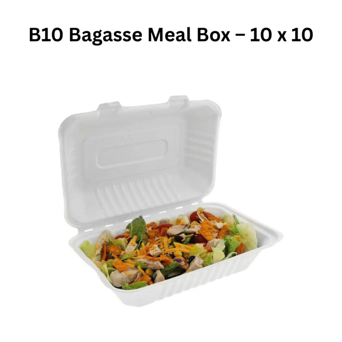 B10 Bagasse Meal Box - 10 x 10 - Image 2