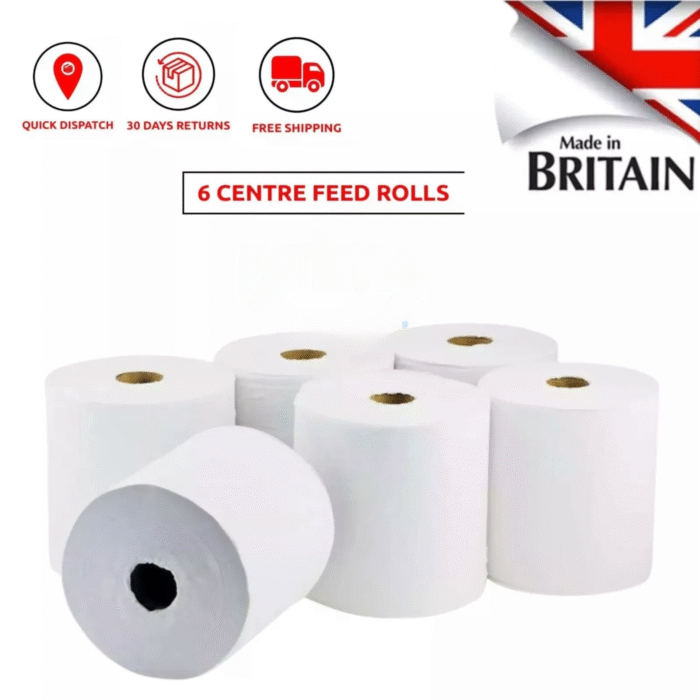 White Eco Center Feed Rolls (1x6 rolls) - Image 2