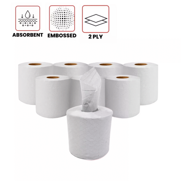 White Eco Center Feed Rolls (1x6 rolls) - Image 3