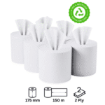 White Eco Center Feed Rolls (1x6 rolls) - Image 4