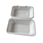 HB10 Bagasse Burger Box White (10x10”) - Image 3