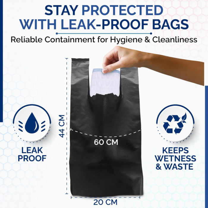 Black TOMMY Medium Carrier Bags 11X17X21'' - Image 2