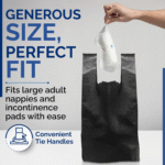 Black TOMMY Medium Carrier Bags 11X17X21'' - Image 4