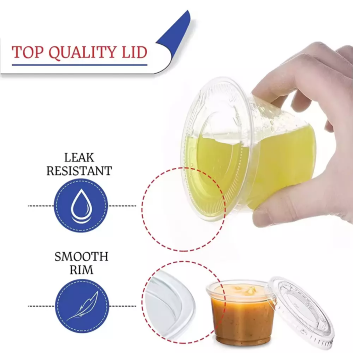 Satco Reusable Clear Plastic Sauce Cups8OZ - Image 3