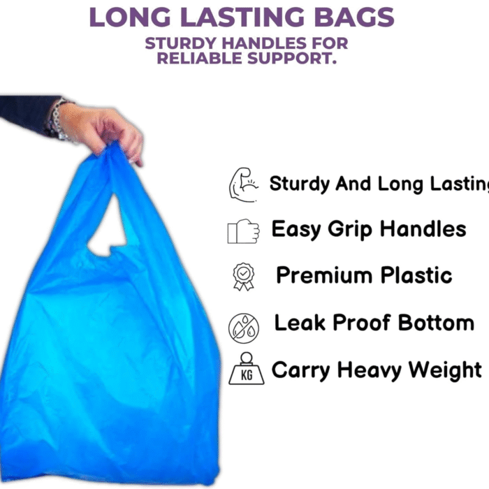 Blue TOMMY Medium Carrier Bags 11X17X21'' - Image 2