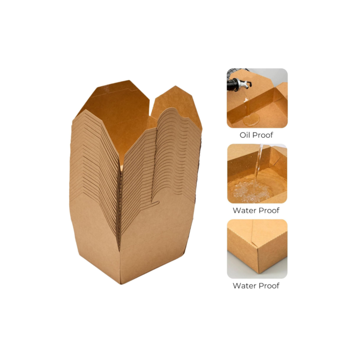 Takeaway No.1 Paper Kraft Food Box (769ml/26oz) - Image 5