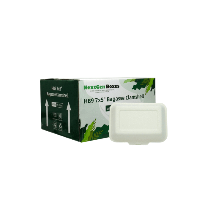 Bagasse Clamshell Box BHB9 (7x5") - Image 6