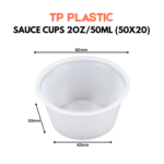 Reusable Clear Plastic Sauce Cups 2oz/50ml - Image 2