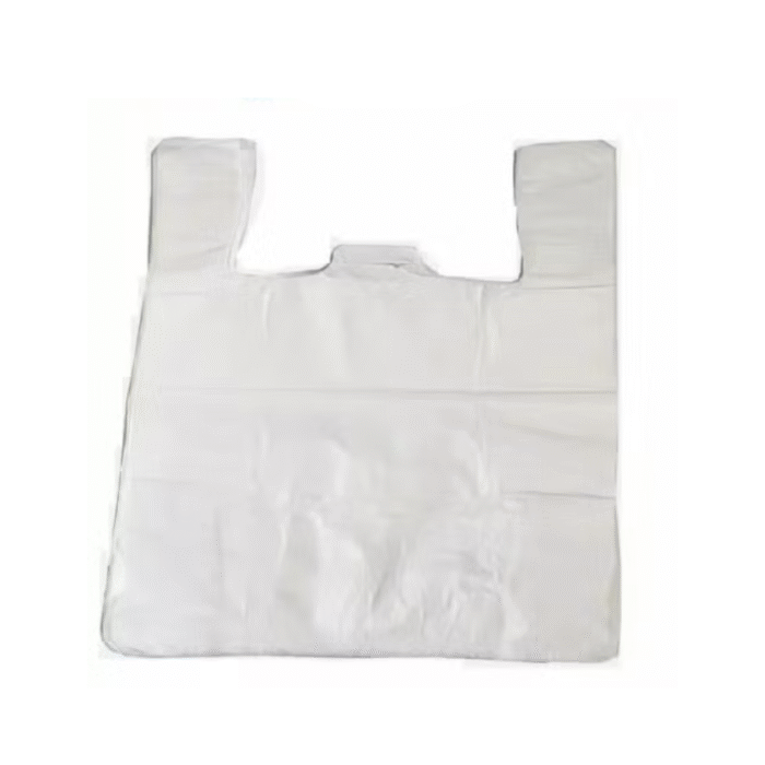 White T-Shirt Carrier Bags 10x15x18'' - Image 2