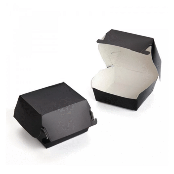 Bagasse Burger Meal Box 3 Compartment White (230x230x50mm/9x9”) - Image 6