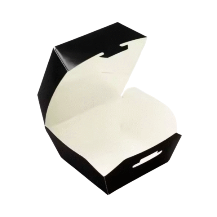 Bagasse Burger Meal Box 3 Compartment White (230x230x50mm/9x9”) - Image 7