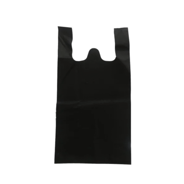 Black T-Shirt Carrier Bags 10x15x18'' - Image 1