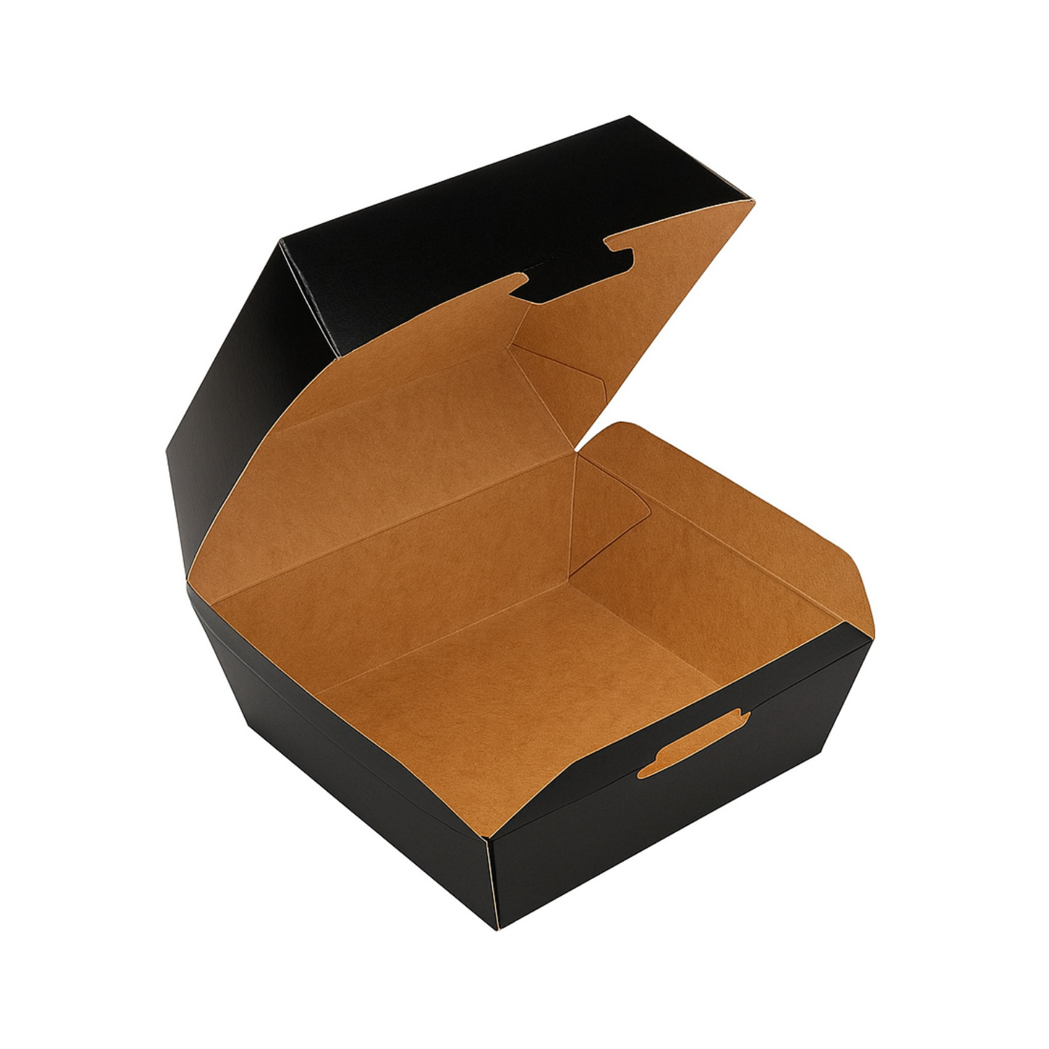 EP6CORRUGATEBURGERBOXBLACKX200PCS EP6 Corrugate Burger Box Black - Image 1