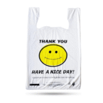 Large Clear Smiley Face Carrier Bags 13x19x23''