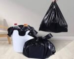 Black Extra Large Jumbo Plastic Carrier Bags 16x25x29'' - Image 3